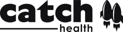 Catch Health Logo with Rocketship icon